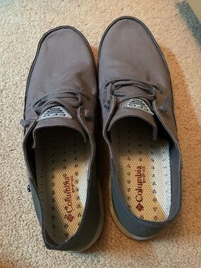 Columbia Men's Gray Canvas Lace-Up Slip-Ons